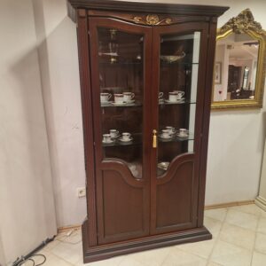 Προσφορά .Κλασική βιτρίνα 2φ. Ορφέας,δ. 1,16*0,46,ξύλο μασίφ οξιά, από 1800-1200