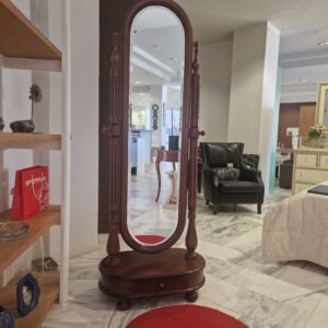 Προσφορά. καθρέπτης επιδαπέδιος-ανακλινόμενος κλασικός Νο5528,ξύλο οξιάς,δ.1.85*0.40 με συρτάρι,από 1100*500